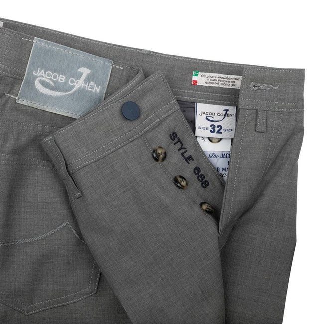 Cool Wool Natural Stretch 5 Pockets Pants J688 – Light Grey