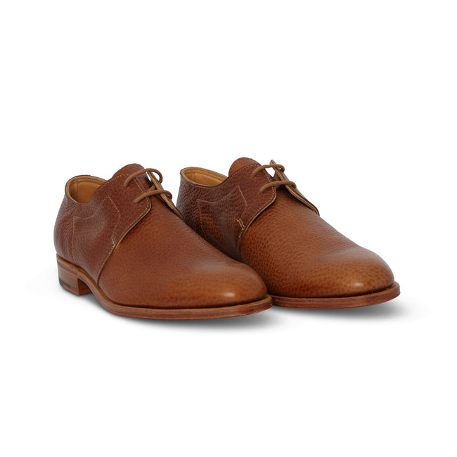 DRIFT Laced Oxfords in Tan Moorland Grained Leather