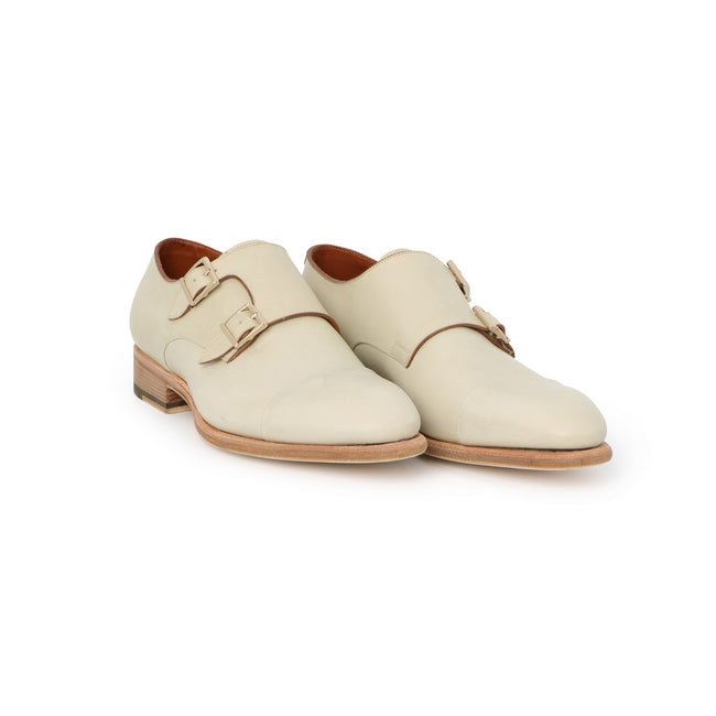 Carter 2 Buckles Monks in Natural Leather