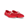 Braided Lace Loafers in Red Rubber