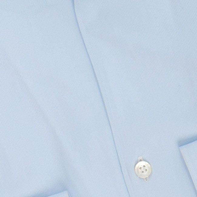 Shirt - AMALFI Small Honeycomb Textured Cotton Polso B Cuff 