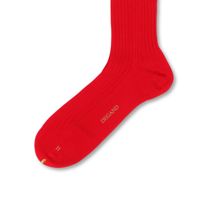 Plain Red Scotland Thread Long Socks