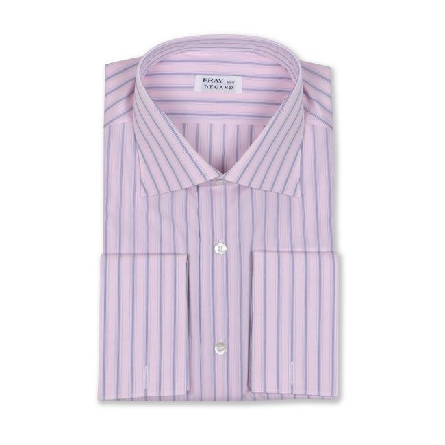 Striped Pink Double Cuff Shirt