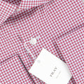 Checked Burgundy Double Cuff Shirt