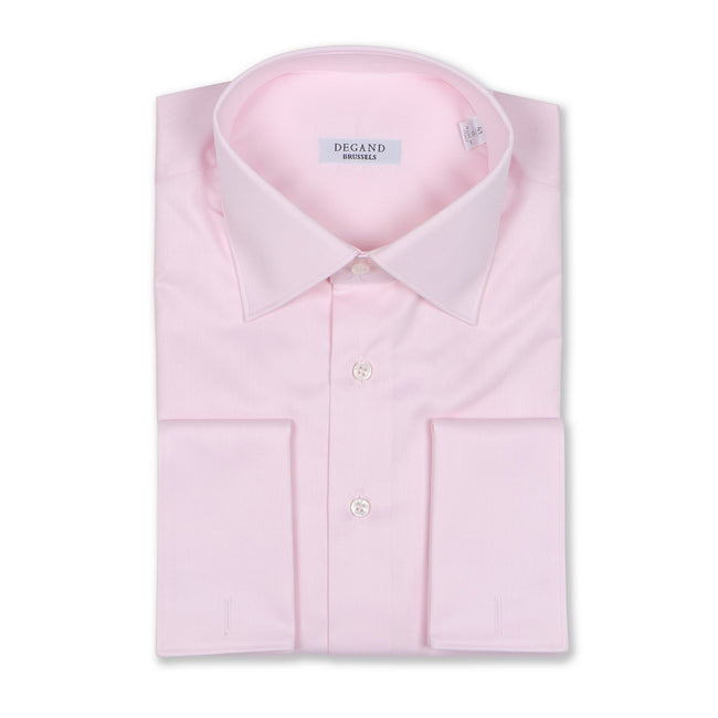 Plain Pink Double Cuff Shirt