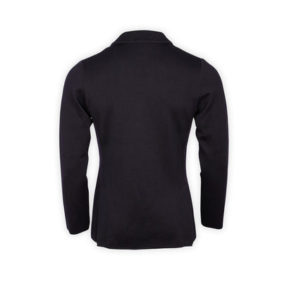 Double-Breasted Blazer - Merino Wool Knitted Finished Sleeves