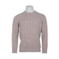 Cable Knit Sweater -  LUIS Cashmere Crew Neck 