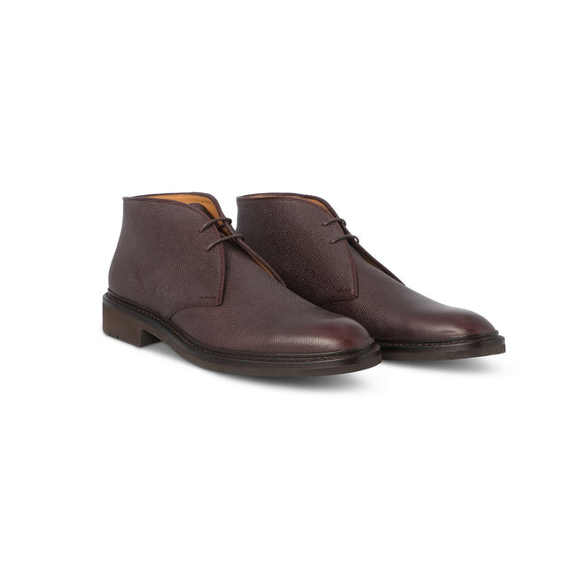 Chukka Boots - GENÊT Grained Leather & Ravel Rubber Soles Lace-Ups