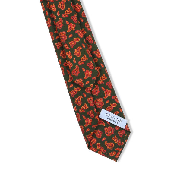 Tie - Paisley Pattern Silk Sevenfold 