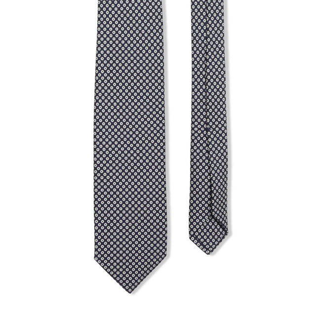 Threefold Fantasy Pattern Grey Silk Tie - 8cm width