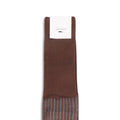 Plain Brown and Light Blue Plated Cotton Long Socks