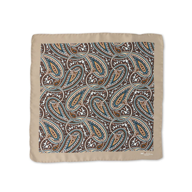 Pocket Square - Paisley Pattern Silk 