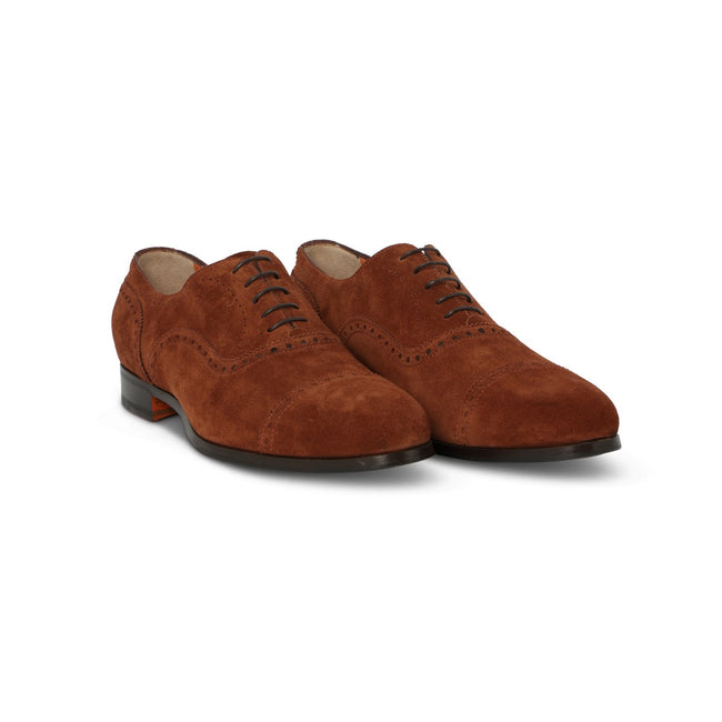 KENNETH Laced Oxfords in Chamois Suede