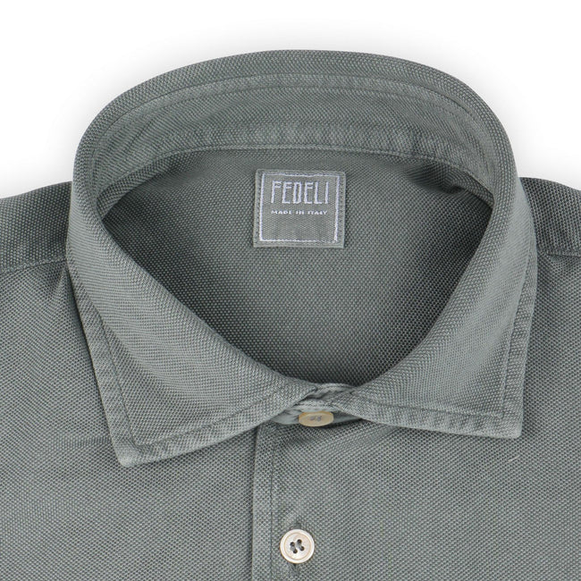 Polo Shirt - Cotton Piqué Frosted Long Sleeves