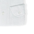 White And Blue Mini Cubes Patterns Jersey Cotton Single Cuff Long Sleeves Polo-Shirt 