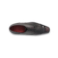 Oxfords - CAP TOE Patinated Leather & Leather Soles Lace-Ups
