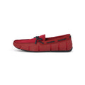 Braided Lace Loafers in Deep Red Rubber