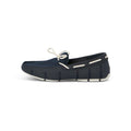 Braided Lace Loafers in Navy Rubber