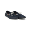 Braided Lace Loafers in Navy Rubber