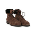 Colin Fur-Lined Boots in Brown Suede