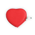 Coin Purses - Grained Leather Heart Shape Zipped