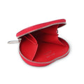 Coin Purses - Grained Leather Heart Shape Zipped