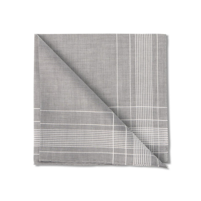 Striped 42cm Anthracite Handkerchief