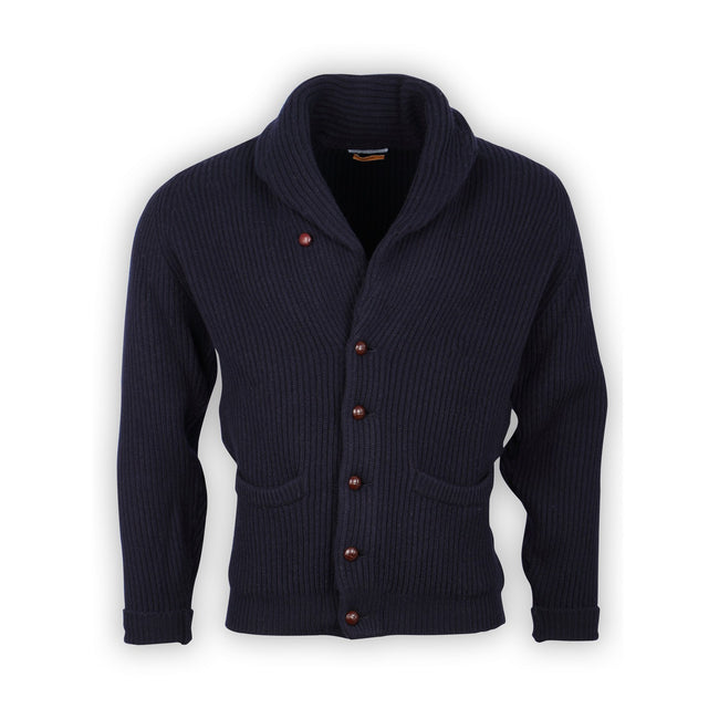 Cardigan Plain Colour New Lambswool Buttoned Shawl Collar 