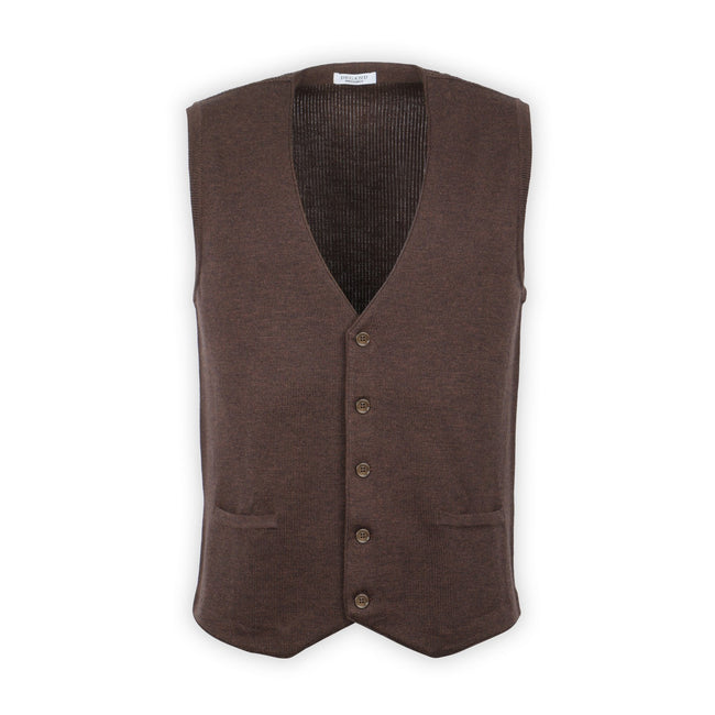 Vest Plain Colour Wool Sleeveless