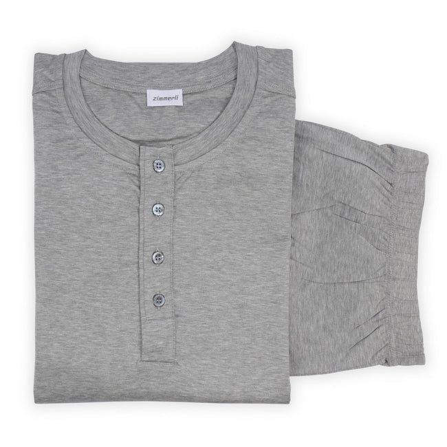 Pajamas - Cotton T-Shirt Long Sleeves Crew Neck + Pants 