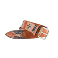 Natural Leather Embroidered Belt
