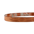 Natural Leather Embroidered Belt