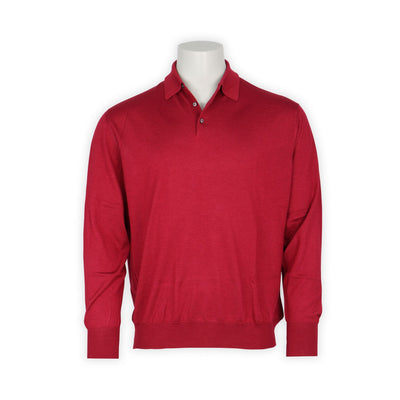 Sweater - Cashmere & Silk Polo Collar 