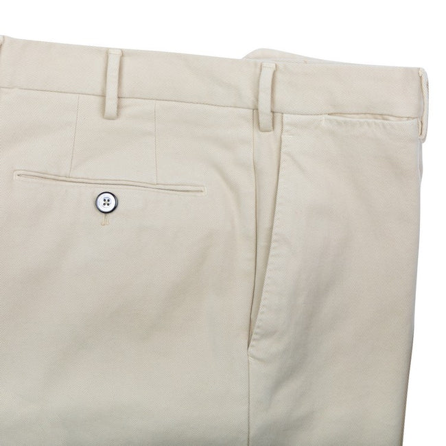 Twill Cotton Slim Pants – Beige