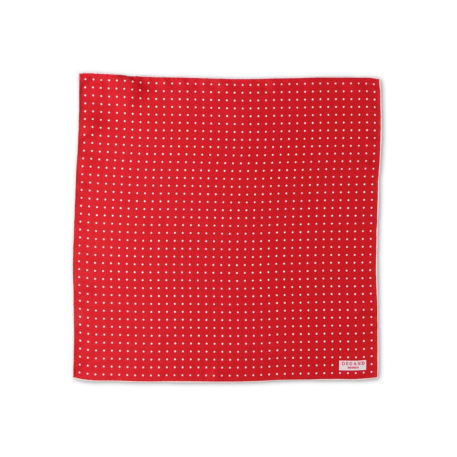 Dots Red Silk Pocket Square