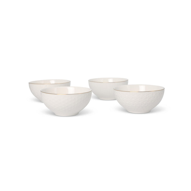 Bowls - NIPPON WHITE Set For 4 Porcelain 