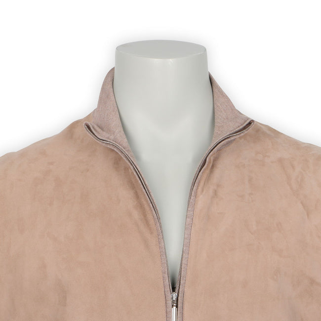 Bomber Jacket - Suede, Cashmere & Silk Zipped