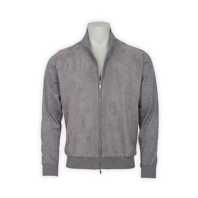 Bomber Jacket - Suede, Cashmere & Silk Zipped