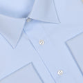 Plain Light Blue Double Cuff Shirt
