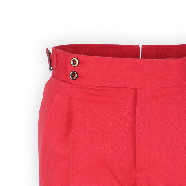 Gentleman Fit Straps Pants – Red