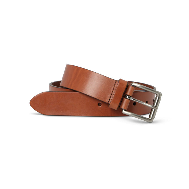 Belt - Smooth Leather Without Stitches Silver Buckle