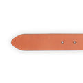 Belt - Smooth Leather Without Stitches Silver Buckle