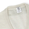 Cream Cashmere & Linen V-Neck Long Sleeves Pullover Especially For Degand Brussels