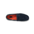 Braided Lace Loafers in Navy Rubber