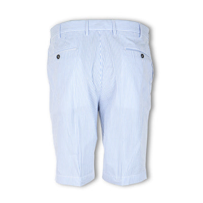 Bermuda Shorts - Striped Seersucker Cotton 