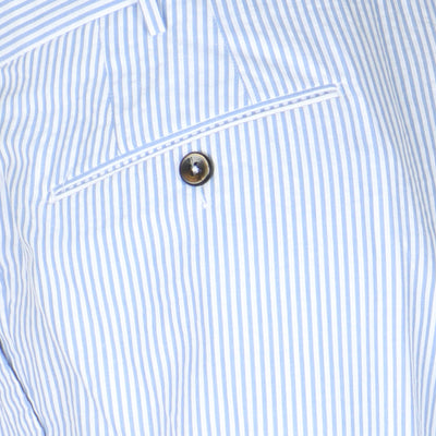 Bermuda Shorts - Striped Seersucker Cotton 