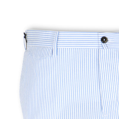 Bermuda Shorts - Striped Seersucker Cotton 