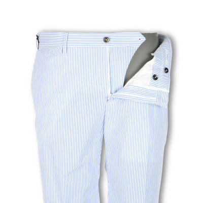 Bermuda Shorts - Striped Seersucker Cotton 