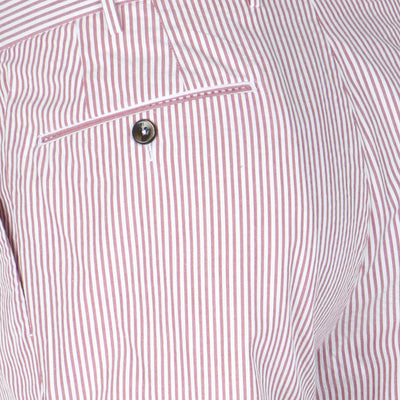 Bermuda Shorts - Striped Seersucker Cotton 