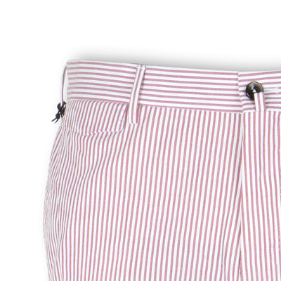 Bermuda Shorts - Striped Seersucker Cotton 